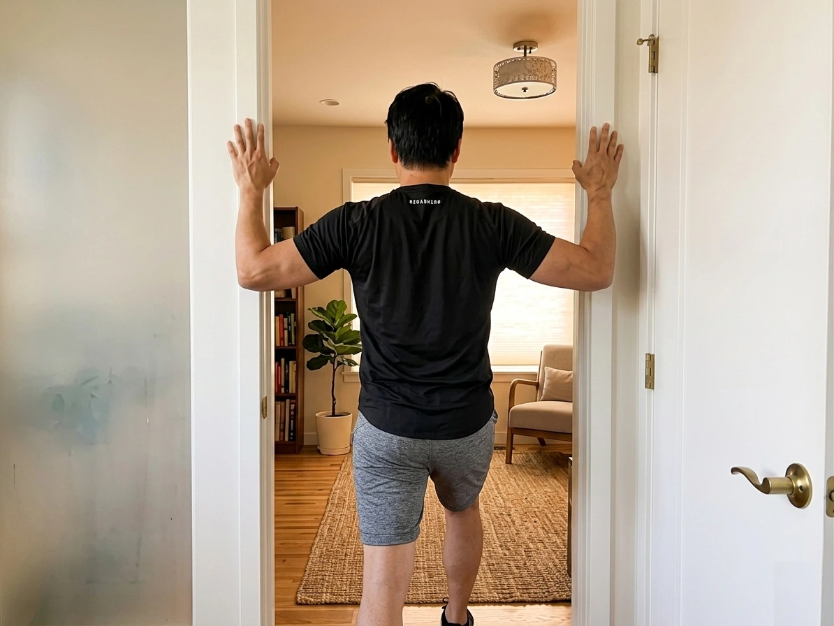gambaran doorway stretch di rumah