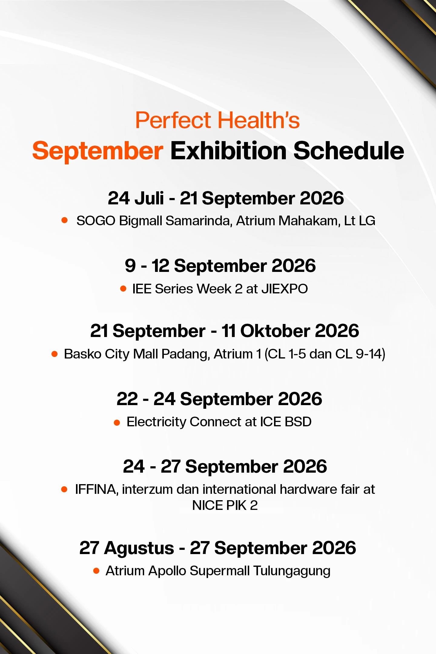 banner mobile pameran Perfect Health September 2026