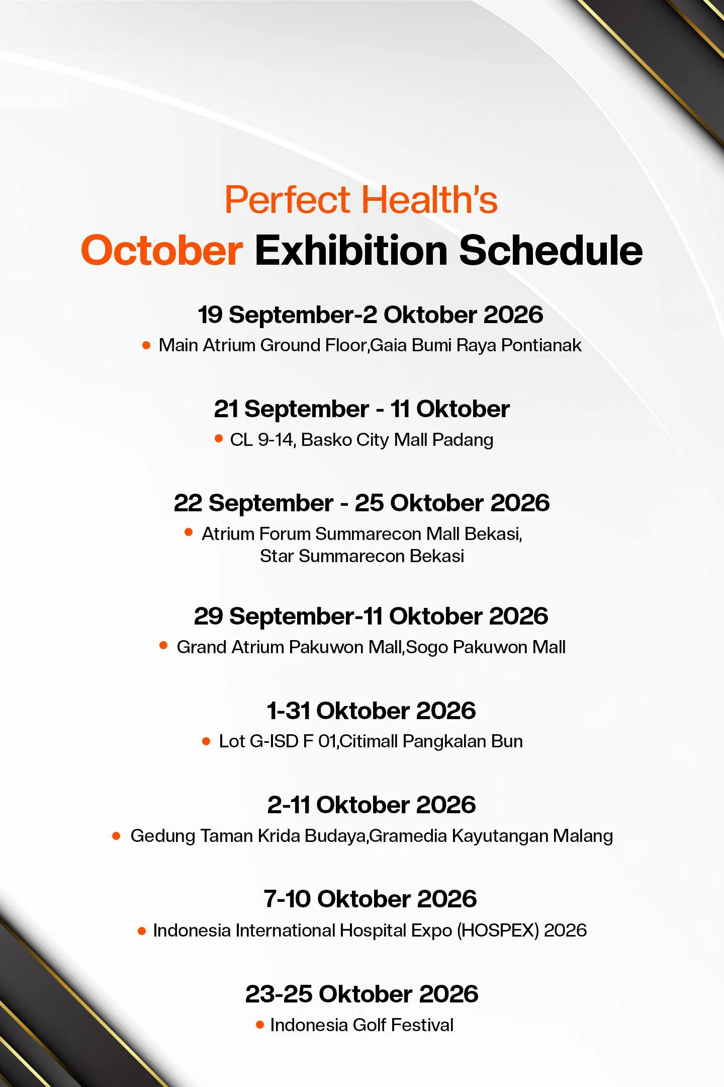 banner mobile pameran Perfect Health Oktober 2026